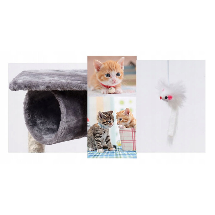 Когтеточка для котів Omna, бежева, сизаль, 61-100 см, 5 рівнів