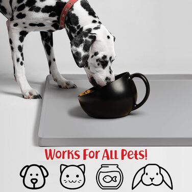 Підкладка під миску для собак DogBuddy, водовідштовхувальна, силіконова, з високими бортиками (48 x 30,5 см)