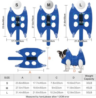 Набір для догляду за собаками MACUNIN: гамак, спорядження для грумінгу з регульованим кріпленням, широкий ремінь, блакитний, 2-ге покоління