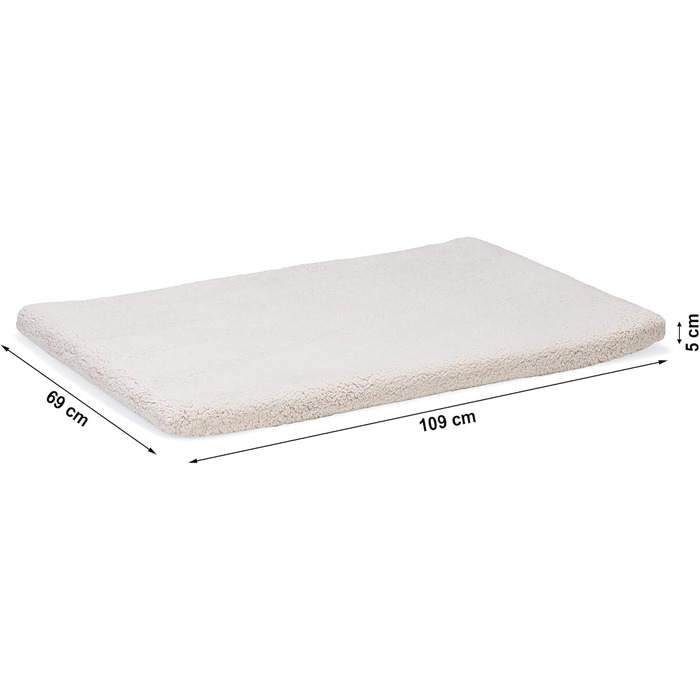 Ортопедичне ліжко для собак Beeztees Ito, сірого кольору, 109x69x5 см