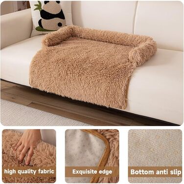 М'яке ліжко для собак та котів, ліжко-диван для домашніх тварин, 75x75 см, колір кавовий (R-kaffeebraun)