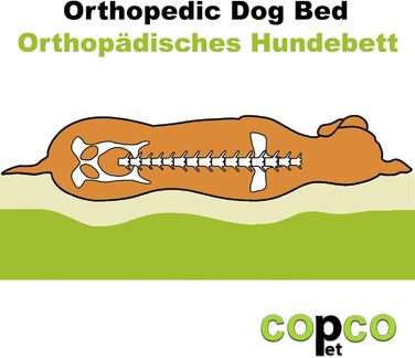 Лежак для собак CopcoPet Rocco, двосторонній, екошкіра, L/XL, 100x80 см, сірий
