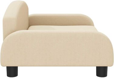 Крісло-ліжко для собак, м'яке ліжко для собак, лежанка для тварин, лежанка для котів, кремовий колір, 70 x 45 x 30 см