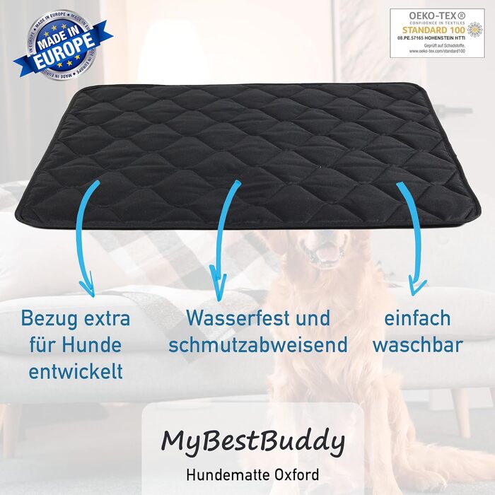 Водонепроникний килимок для собак MyBestBuddy Oxford 140x100 см XXL, для великих порід, outdoor, стійкий до бруду, пральний при 40°C