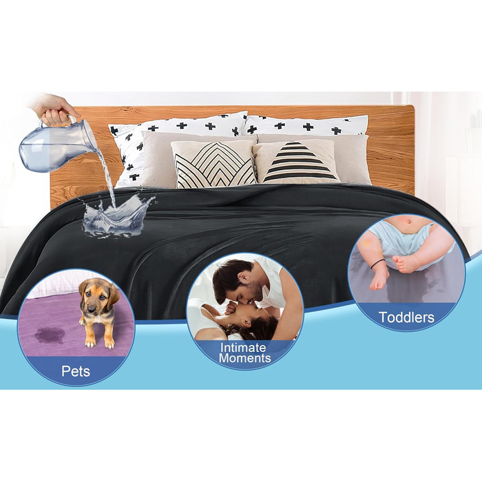 Водонепроникна ковдра для тварин Bedding Aid 102x152 см, універсальна для собак і котів, червоно-чорна, для дивану, м'яка флісова покривало