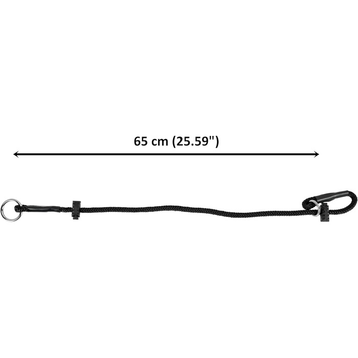 Нашийник для собак Dingo Gear, ручної роботи, міцний шнур, 2 обмежувачі, водонепроникний, для K9-тренувань, IGP, агітація, укус, слухняність (S04049), чорний, XXL