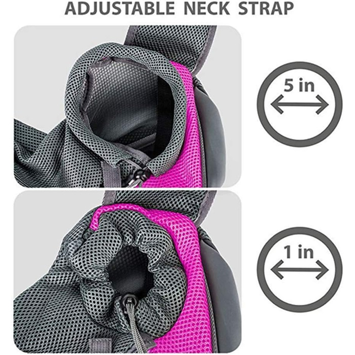 ЗHOVAEAL Сумка-переноска для собак і котів, рожева (до 4,1 кг)