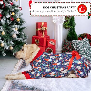 Піжама для собак LovinPet на Новий Рік, костюм гнома, теплий пуловер, великий розмір, одяг для пітбулів, костюм для собак X-Large