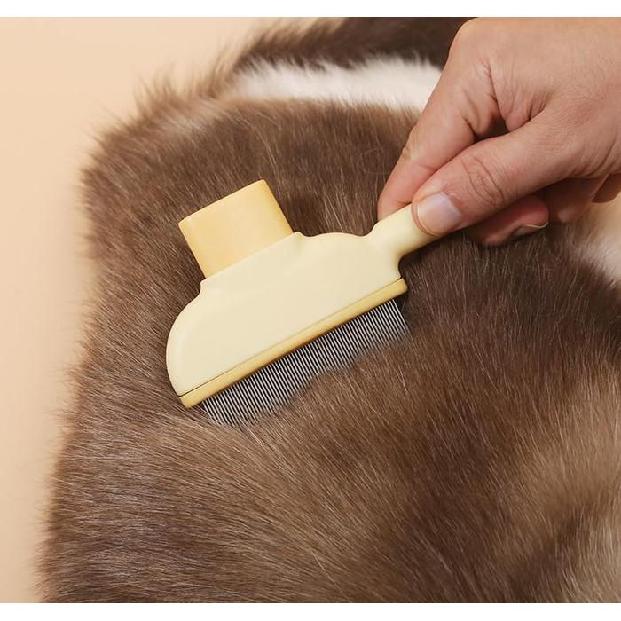 Щітка Fellblitz для грумінгу домашніх тварин: самоочищуючийся гребінець від бліх для довгої та короткої шерсті