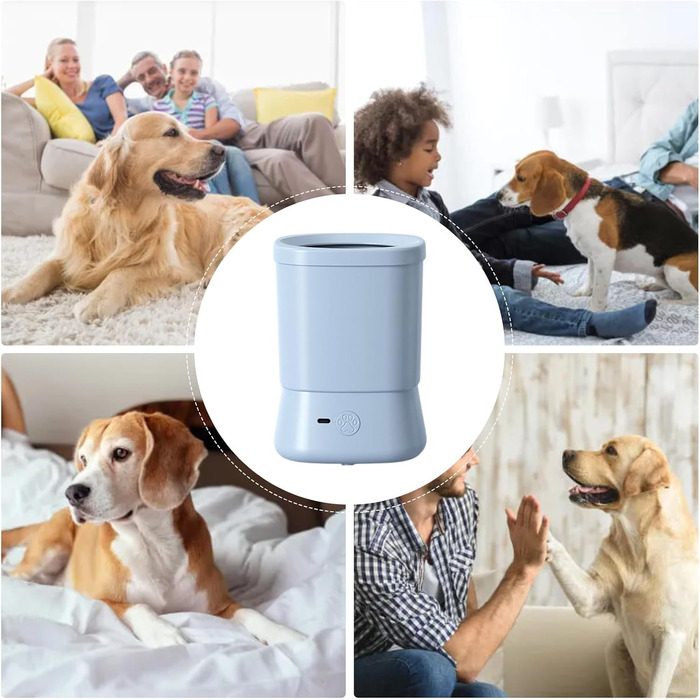 Автоматичний очищувач лап для собак, 2 режими очищення, комплект для догляду за тваринами, блакитний