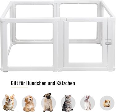 Кігульник для собак Citylife 6-TLG, 60 см, розкладний, з дверцятами, для собак, котів, кроликів, рухливий вольєр для дому, XXL, антиковзаюча поверхня