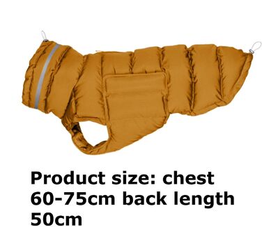 Зимовий одяг для собак: тепла куртка та жилет, захист від вітру, жовтий колір. Підходить для великих собак.