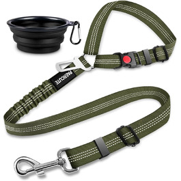 Набір з 2 шт. автогуртків для собак - надійний та регульований кріплення для безпечної подорожі (Зелений)