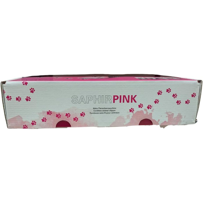 Набір для стрижки собак EHASO HEINIGER Profi Saphir: акумуляторна машинка, насадки, миска для води (рожева)