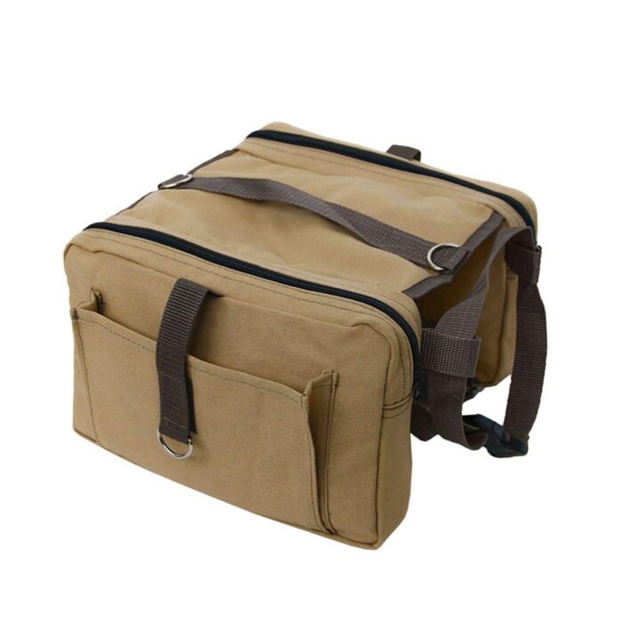 Рюкзак для собак NUOBESTY, регульований, з безпечним ременем, водонепроникний, дихаючий, для подорожей, кемпінгу, хакі