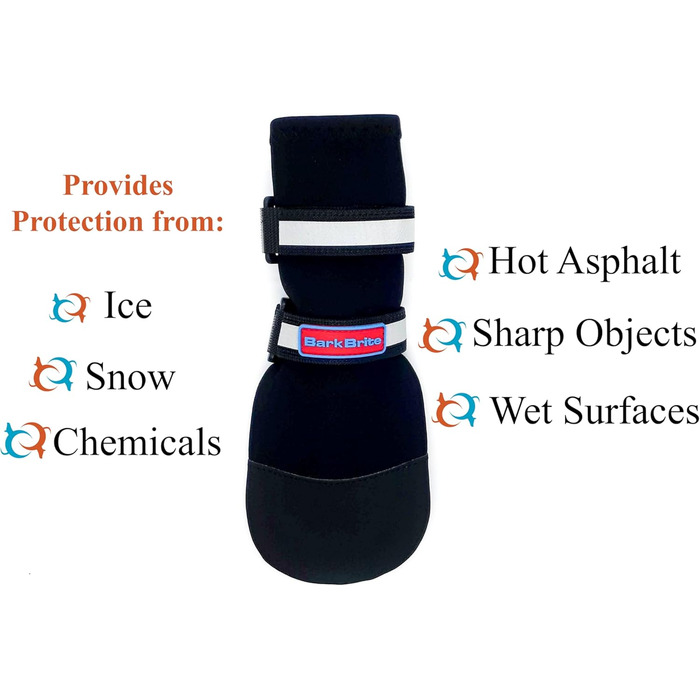 Чоботи для будь-якої погоди, Неопрен, захист лап, з відбиваючими ременями, 5 розмірів (багатобарвні, розмір M)