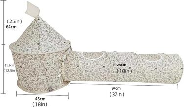 Ігровий тунель для котів та тварин, Pop-Up тунель, складаний, зелений