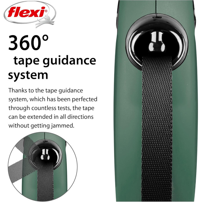 Flexi Classic S рулетка для собак до 15 кг, 5 м, оливковий колір