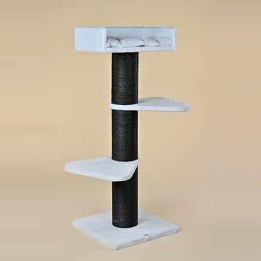 Котячий будиночок RHRQuality Royalty для великих котів – 158 см – з товстими сизалевими стовпами (основа, блакитний)