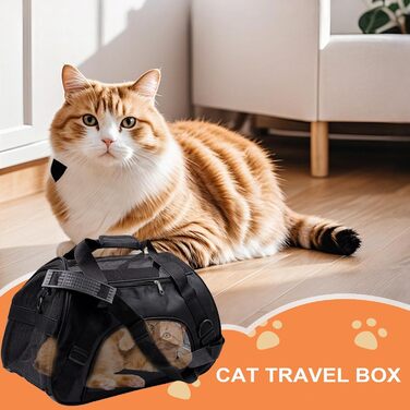 Транспортна переноска для тварин | Складна переноска з вентиляцією | Для котів, цуценят, маленьких та середніх порід. Підходить для подорожей, прогулянок та авіаперельотів