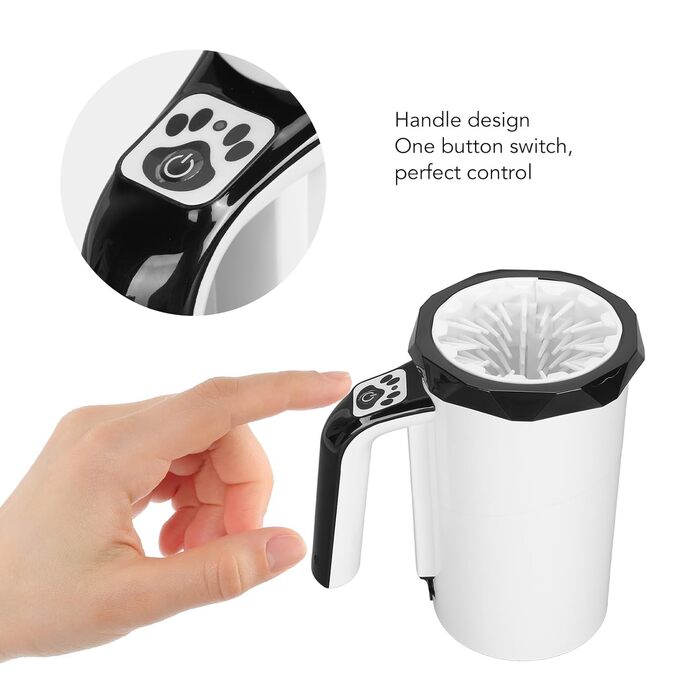 Автоматичний мийка лап для собак, бездротова, чорно-біла