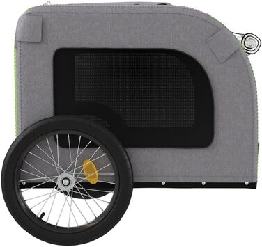 Фаркоп-причіп для велосипеда Gecheer, чорний, для собак, 69x133.5x73.5 см, зелений
