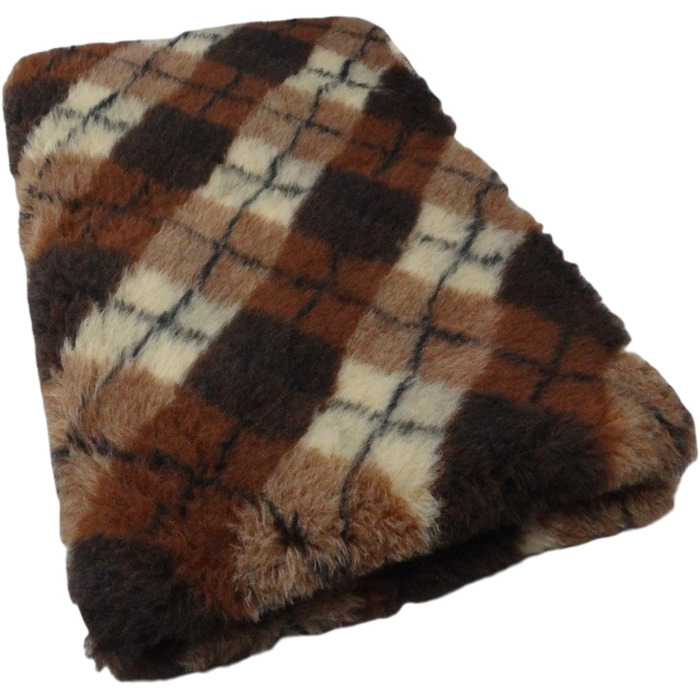 Кімоно для собак Vet-Bed Softbed Dry-Bed: вологостійкий, антиковзний килимок для собак (160x100 см, діамантовий коричневий/кремовий)