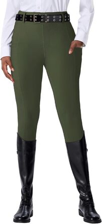 Жіночі штани для верхової їзди DMVOD з силіконовим зчепленням - зручні та стильні рейтузи для жінок (зелений, XS)