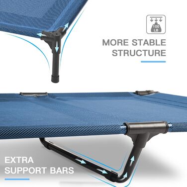 Підвищені лежанки для собак Suddus, червоні, розмір M (великі, червоні) (91x58x16 см, синій)