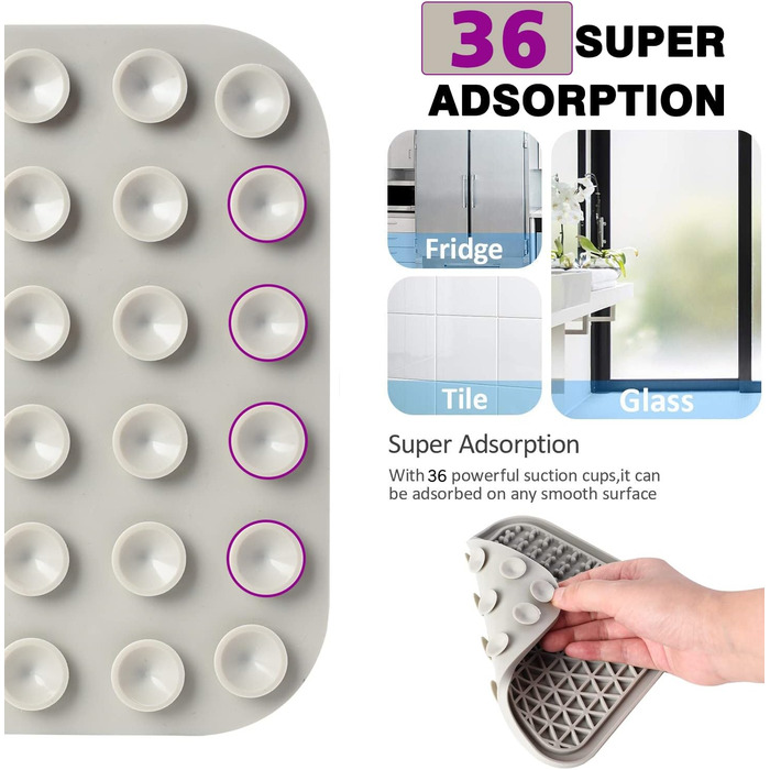 Килимок для собак з сосками, повільний годівник, килимок для собак з присосками для тривоги, ідеально підходить для грумінгу, купання та навчання