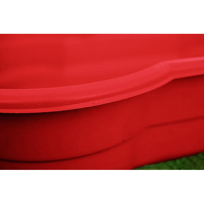 Стійкий басейн для собак DogsLand XXL 120x25x80 см, червоний, у формі кістки, для малих і великих порід, для саду та балкону, нейлоновий, міцний, стійкий до подряпин