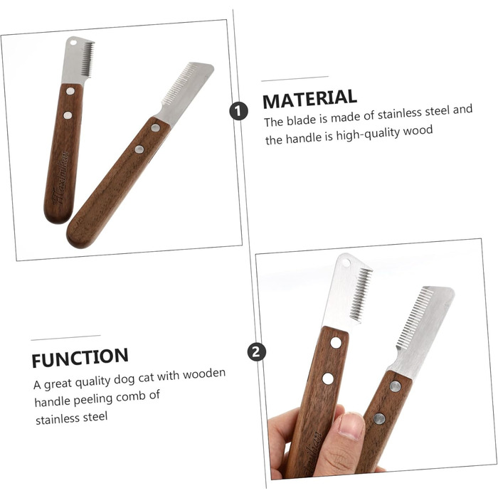 Щітки для грумінгу домашніх тварин DOITOOL (2 шт.) - ефективне видалення ворсу для собак та котів з довгим та середнім хутром. Ергономічні ручки.