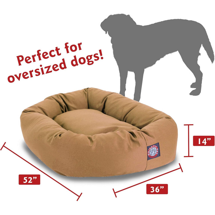 Лежак для собак Majestic Pet у формі бублика, 132 см, хакі