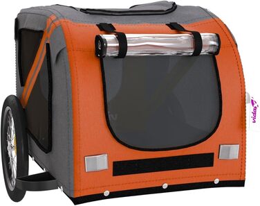 Причеп для тварин Bicycletrailer-9386-DYQ-251114-MWYT (133,5x69x73,5 см, помаранчевий та чорний)