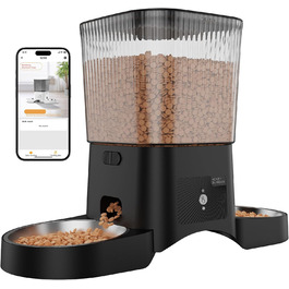 Автоматичний годівник для котів та собак HoneyGuardian з Wi-Fi, 2 миски, 3.5л, APP-керування