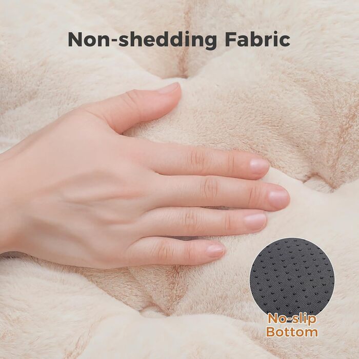 Кругле ліжко для котів та маленьких собак PAWZ Road, 51x51x20 см, коричневе (M)