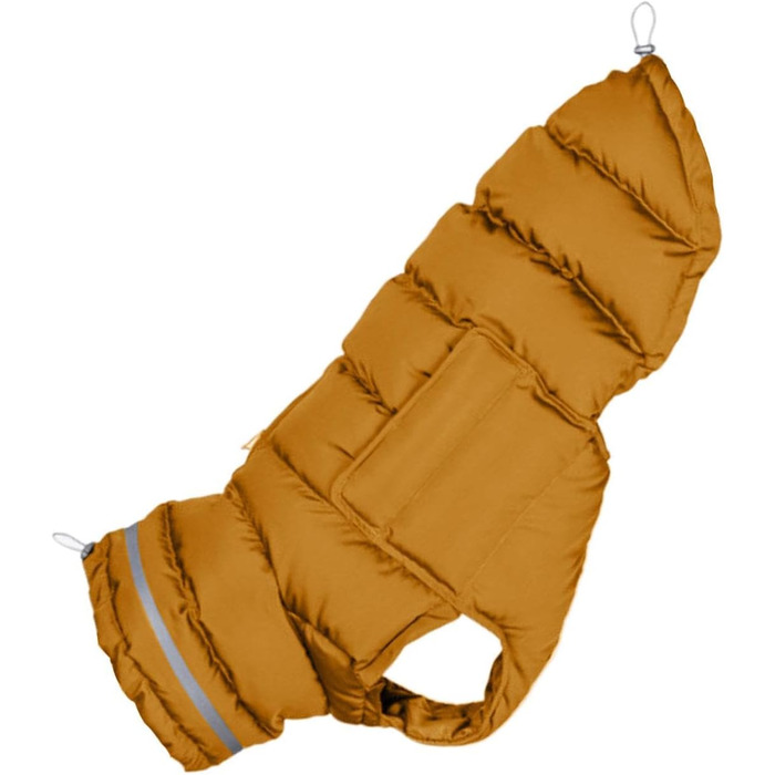 Зимовий одяг для собак: тепла куртка та жилет, захист від вітру, жовтий колір. Підходить для великих собак.