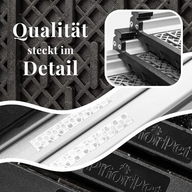 Рампа для собак у машину, складна, стабільна, до 90 кг, телескопічна, алюмінієва, для великих собак, з відбивачами, сірого кольору Shadow Gray