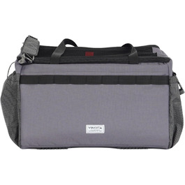 Корзина для домашніх тварин Vincita Caddy для Brompton, з алюмінієвим каркасом та сіткою, для велосипеда, сіра