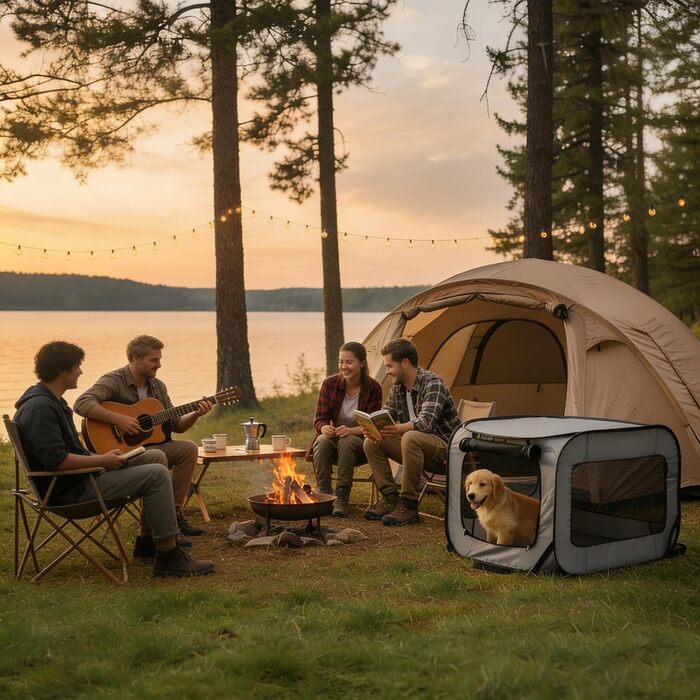 Транспортна переноска для собак та котів, складана, 92×52×52 см, сіра. Міцна переноска з оксфордської тканини з подвійними дверцятами, для подорожей та дому. Підходить для тварин до 29,5 кг