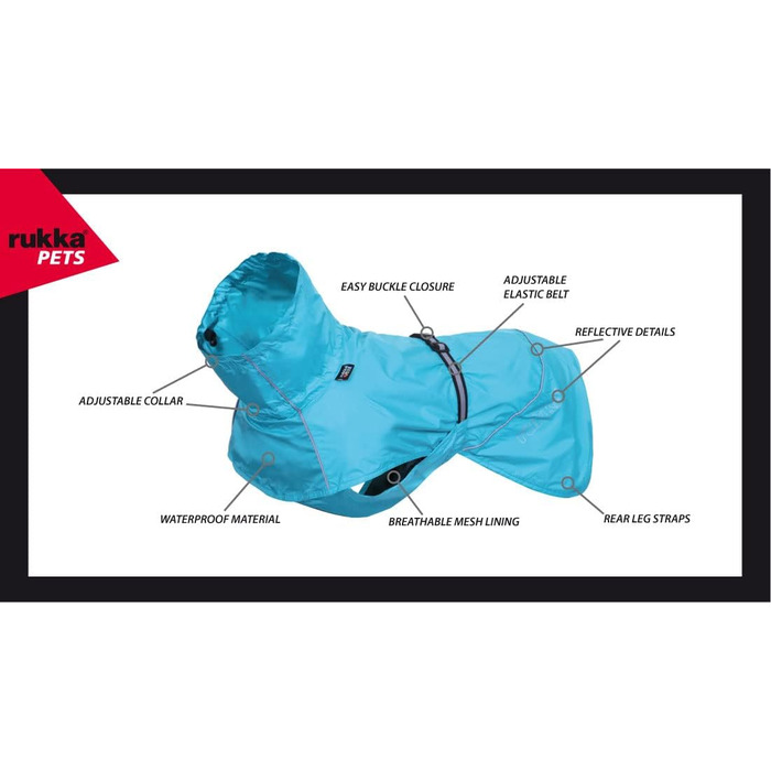 Дощовик для собак Rukka Pets HASE, малиновий, 40 см