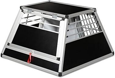 Транспортний бокс для собак Transportbox N56, алюмінієвий, 100x100x62,5 см, з перегородкою та аварійним виходом, безпечний транспорт у багажнику авто