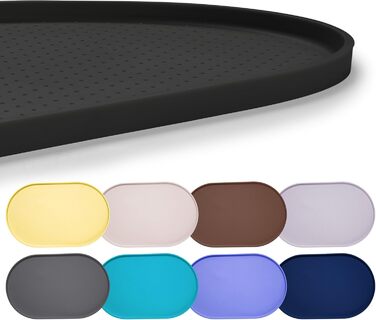 Гумова килимок для годівлі собак та котів з високим бордюром, водонепроникний, 48.3 x 19'L x 12'W (білий пісок)