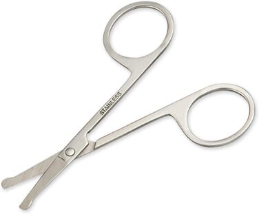 Фельшерська ножиці для собак та котів EWANTO: безпечна закруглена насадка, срібний колір, нержавіюча сталь