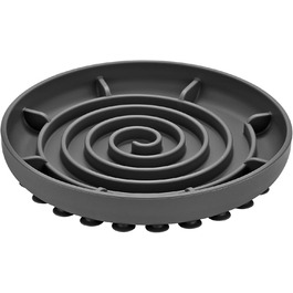 Антислизький насадковий миска для собак та котів, Slow Feeder, силікон, велика, сіра