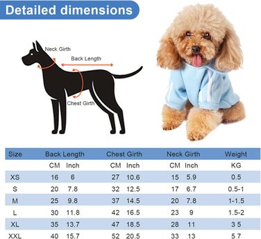 Теплий пуловер з капюшоном для собак, чіхуахуа, маленьких собак, халатик для тварин, одяг для цуценят (L, світло-блакитний)