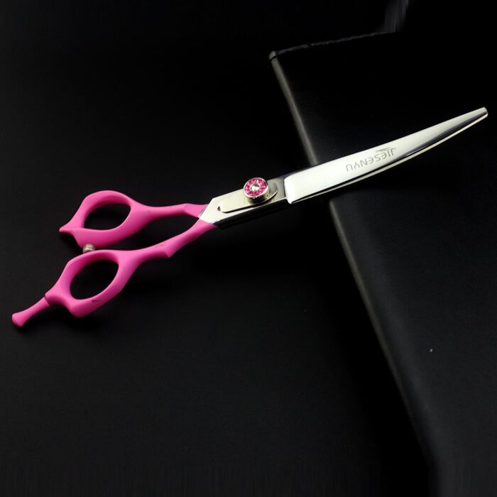 Набір професійних ножиць для грумінгу собак JIESENYU: 7 дюймів, 2 вигнуті + ножиці для фінальної обробки, 4 шт.