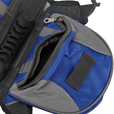 Рюкзак для собак Cyrank: набір посуду, жилет, сумка для спорядження, рюкзак для подорожей з відбиваючими смугами. Підходить для собак середніх розмірів (S)