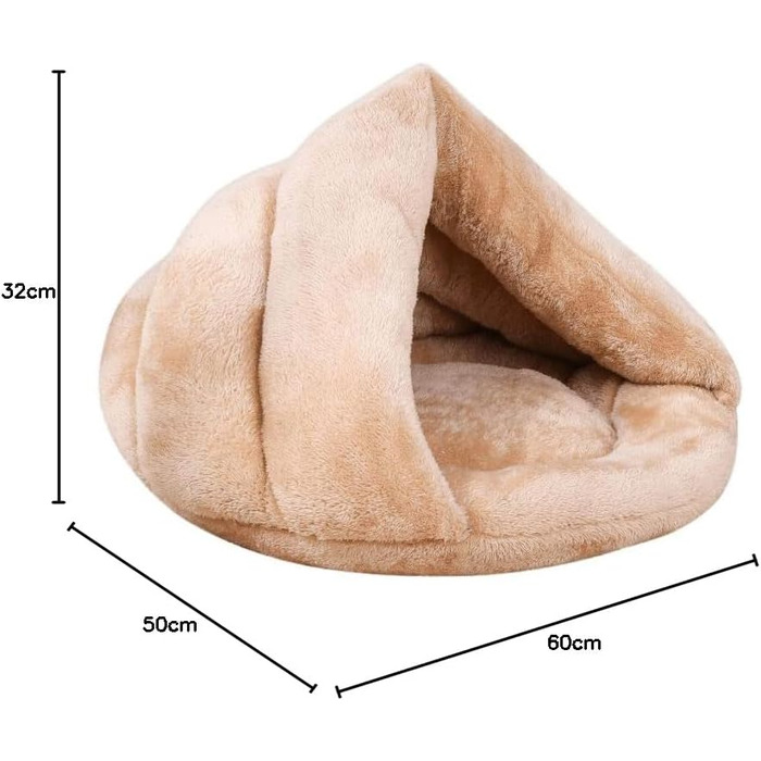 Лягушкове ліжко для собак та котів Astorpet PAGURO, світло-коричневе, миється, розмір M