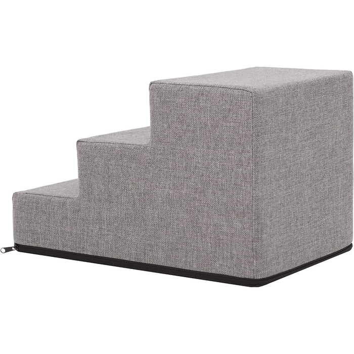 Сходинка для собак і котів Tiertreppen - пандус для маленьких собак і котів, 3 сходинки, сірий, висота 30 см